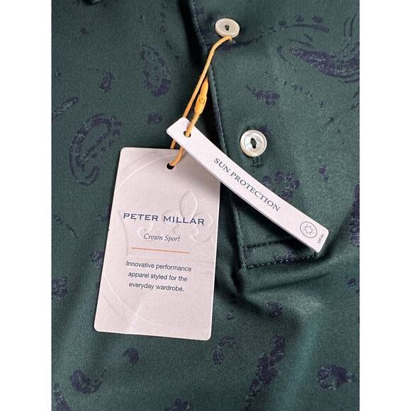 Peter Millar Men’s Summer Comfort Golf Polo Shirt Green Short Sleeve Small - Picture 5 of 9